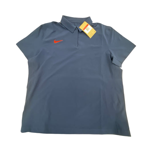 Athletic Top Ss By Nike In Navy, Size:L
