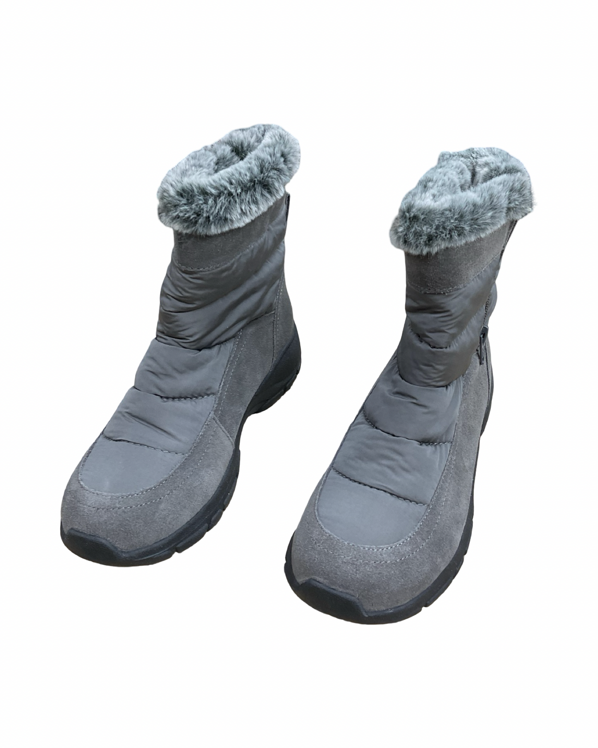 Boots Snow By Lands End In Grey, Size:8