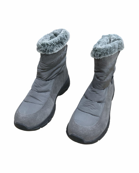 Boots Snow By Lands End In Grey, Size:8