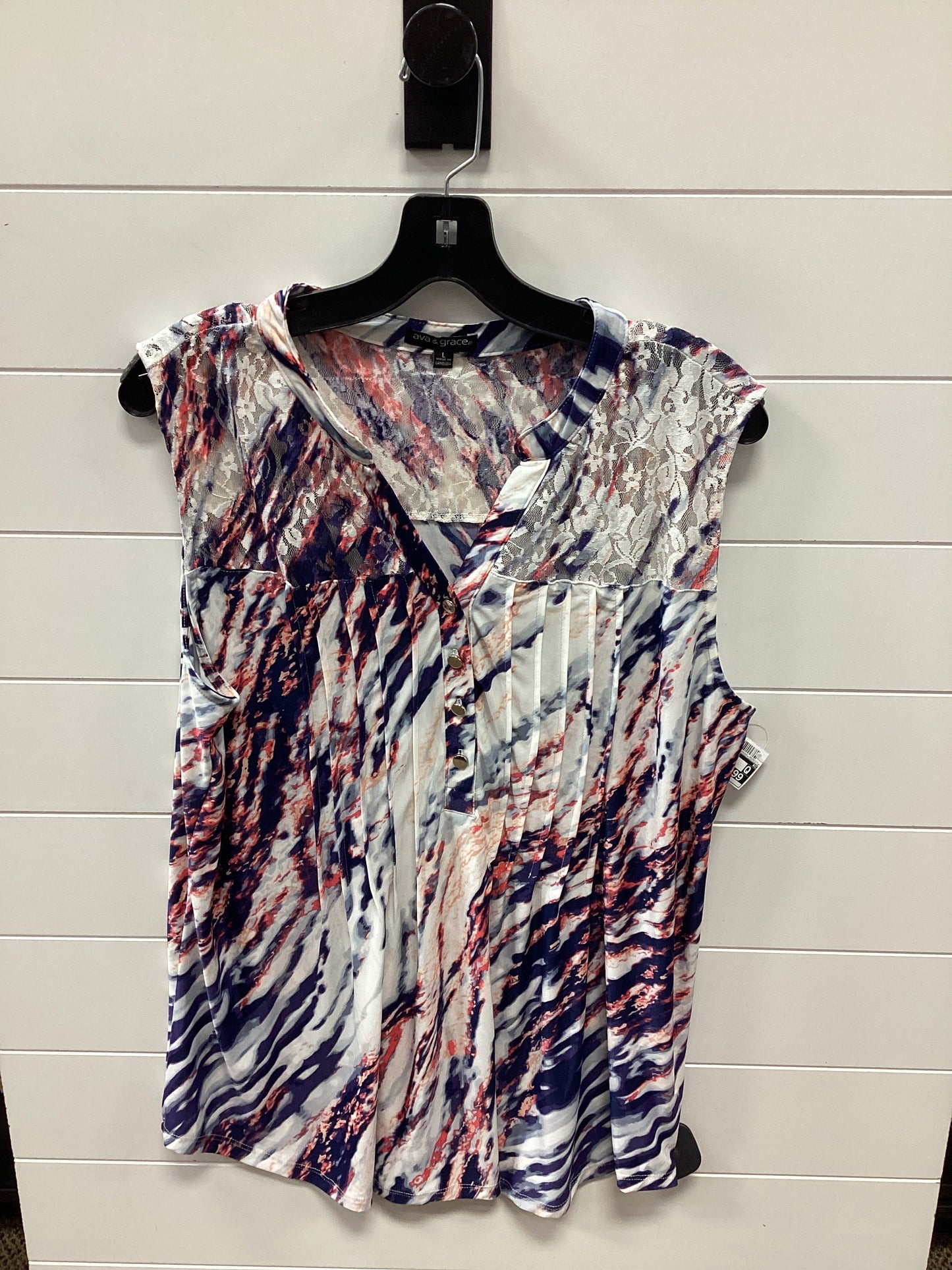 Top Sleeveless By Cmc In Multi, Size:L