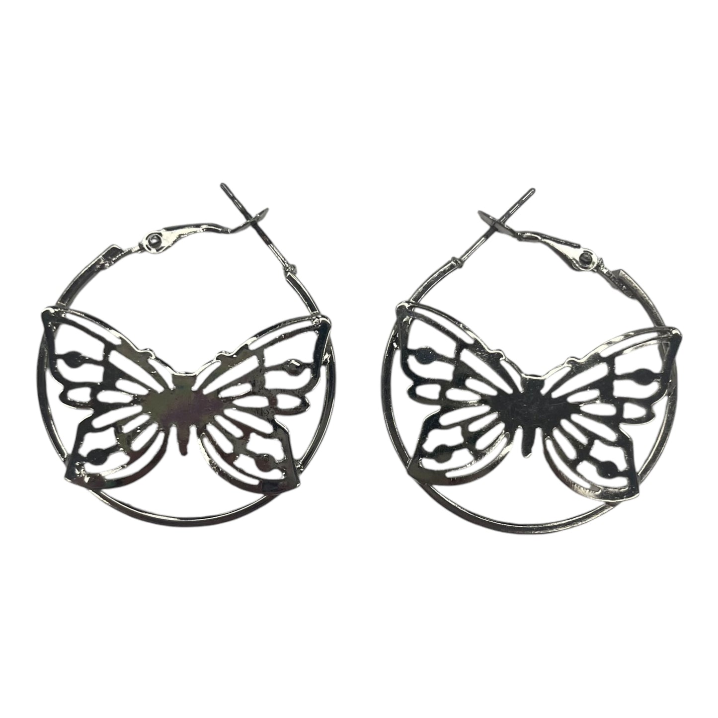 Earrings Hoop By Clothes Mentor In Silver