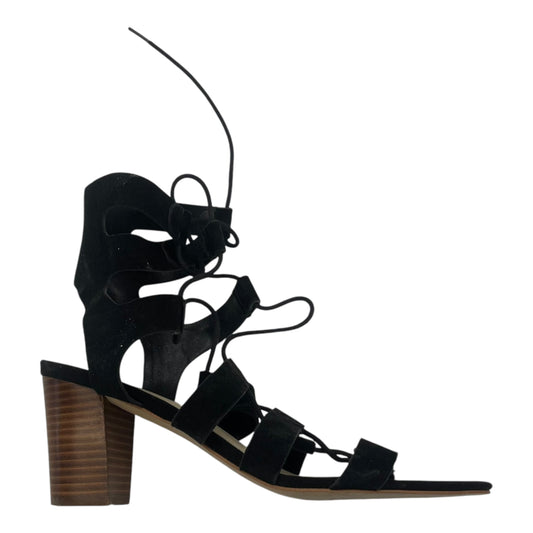 Sandals Heels Block By Marc Fisher In Black, Size:10