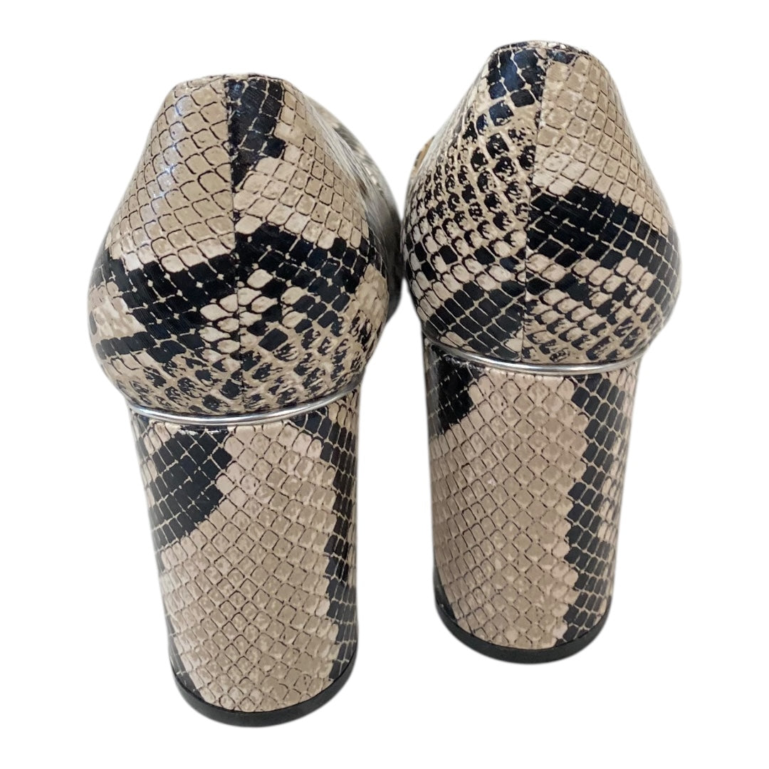 Shoes Heels Block By Marc Fisher In Snakeskin Print, Size:6.5