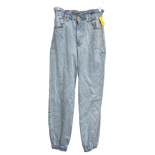 Jeans Cropped By Express In Blue Denim, Size:6