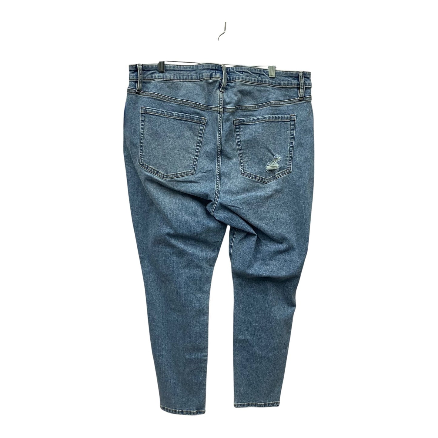 Jeans Straight By Ava & Viv In Blue Denim, Size:18