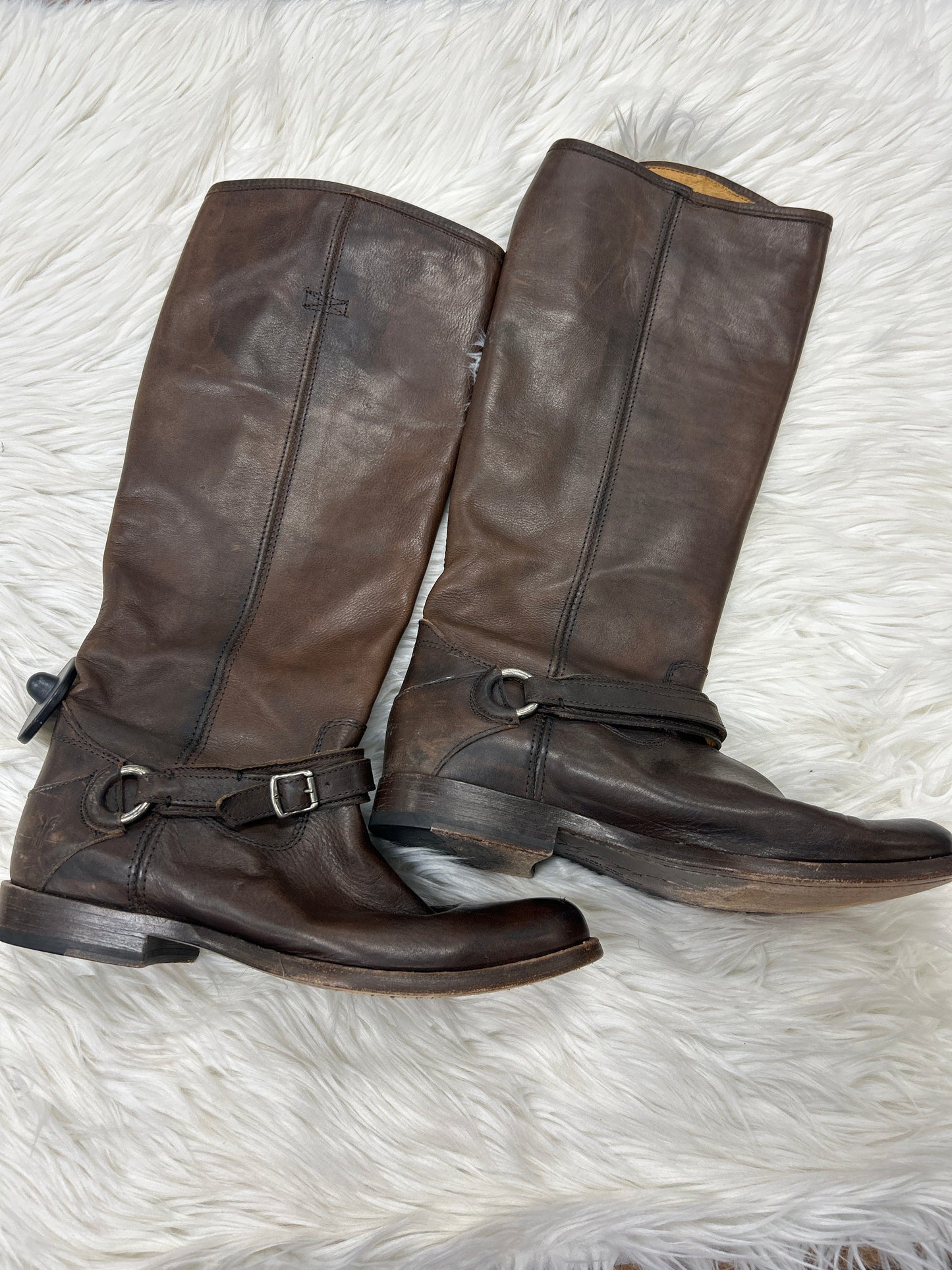 Boots Designer By Frye In Brown, Size:9