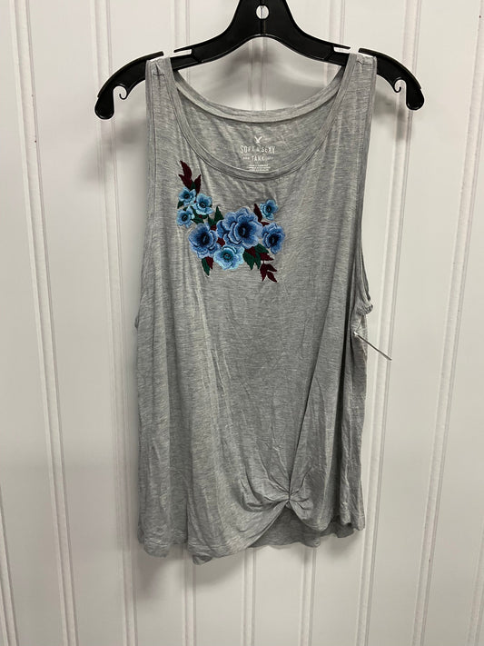 Top Sleeveless By American Eagle In Blue & Grey, Size:Xl