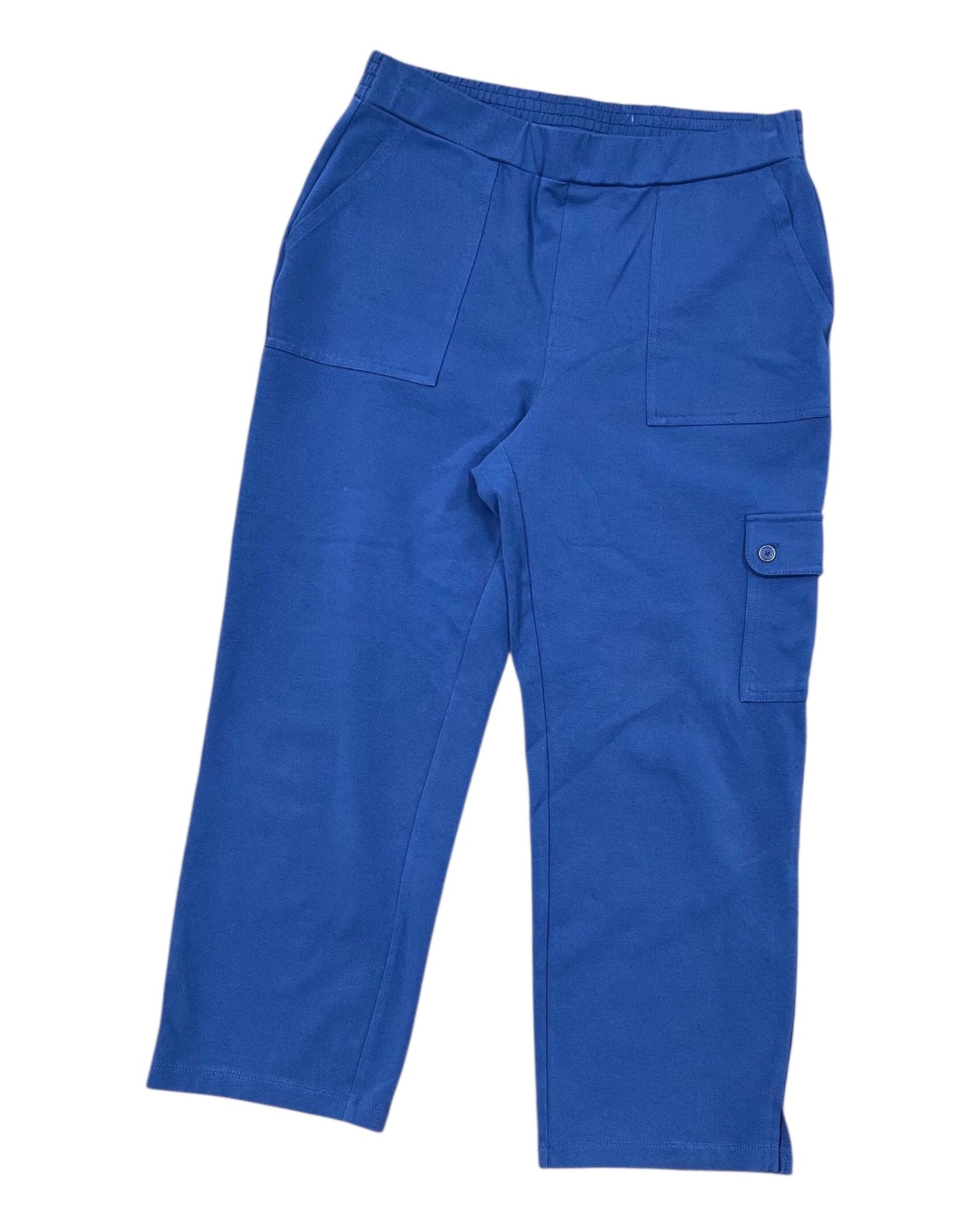 Pants Cropped By Susan Graver In Blue, Size:S