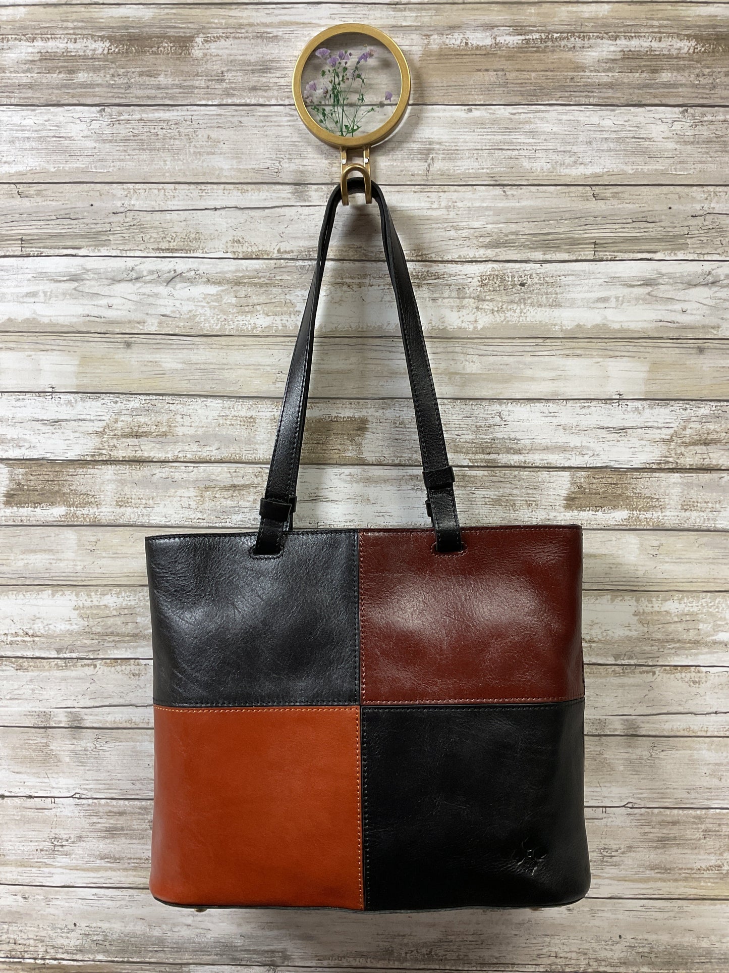 Handbag Designer By Patricia Nash In Black & Brown, Size:Large