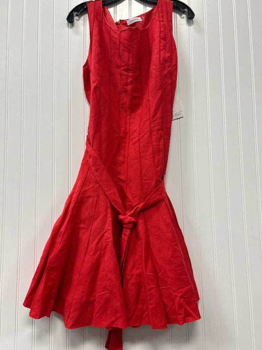 Dress Work By Calvin Klein In Red, Size:14