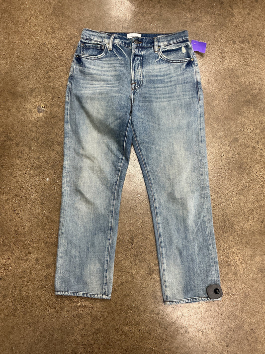 Jeans Straight By Frame In Blue Denim, Size:2