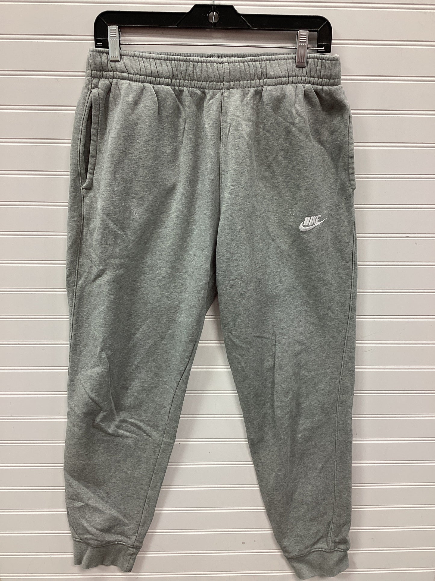 Athletic Pants By Nike Apparel In Grey, Size:L