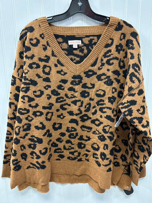 Top Ls By Knox Rose In Animal Print, Size:1X