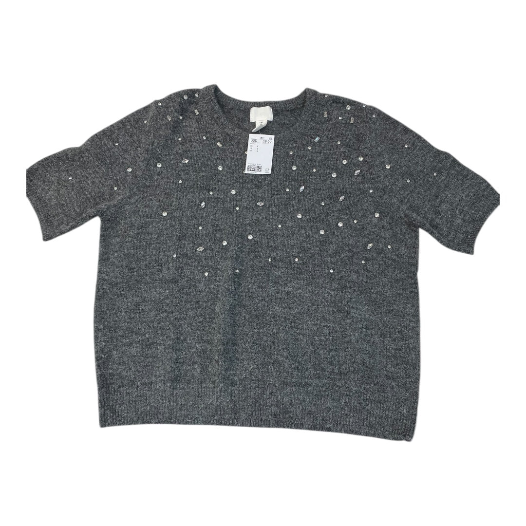 Sweater Ss By H&M In Grey, Size:L