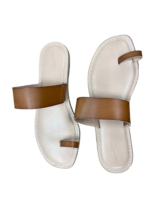 Sandals Flats By Universal Thread In Brown, Size:8