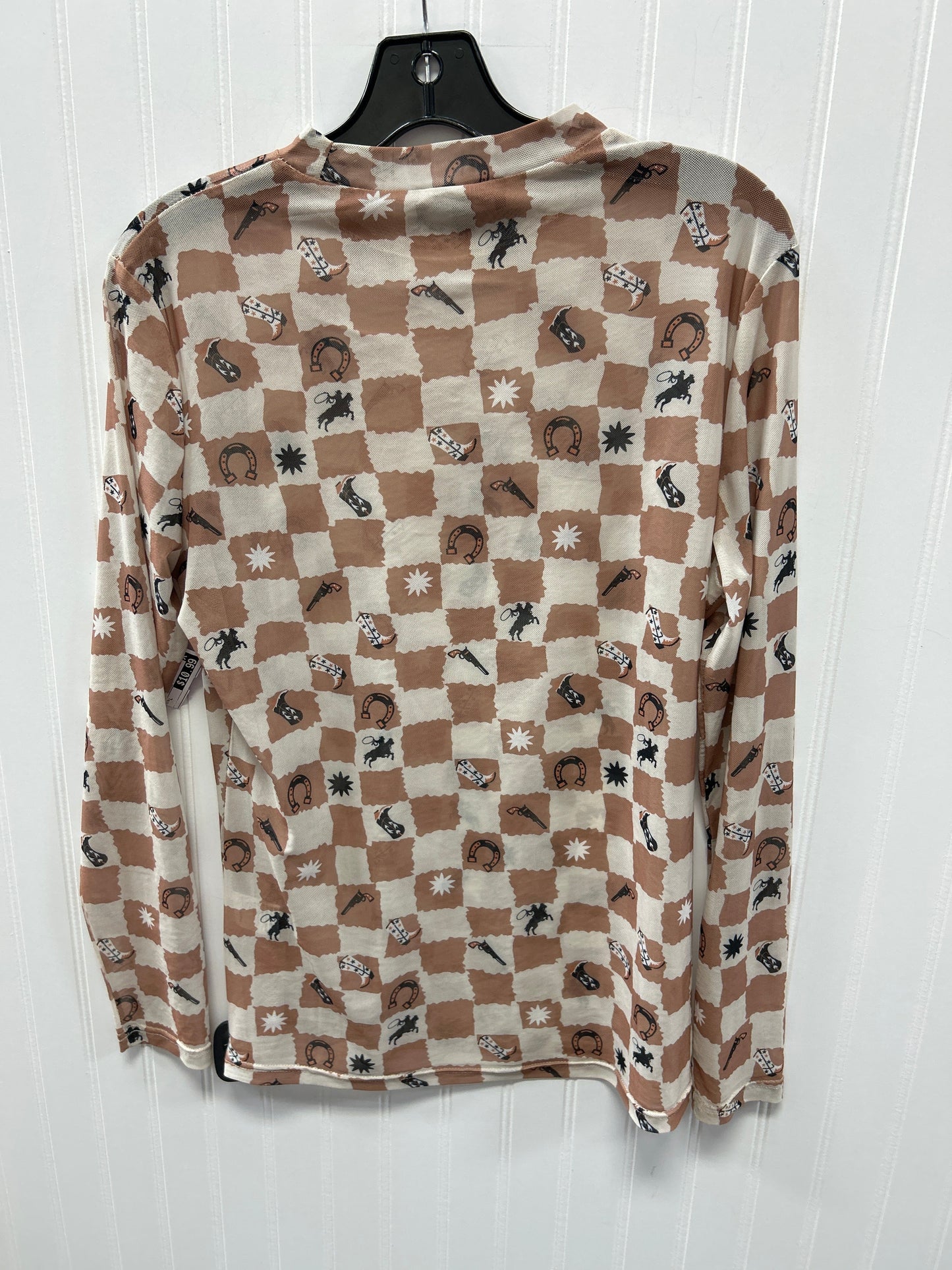 Top Ls By Clothes Mentor In Tan, Size:L