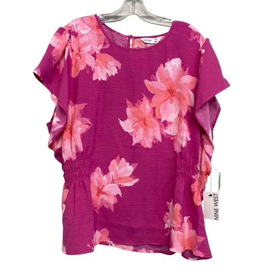 Top Ss By Nine West In Pink, Size:1X