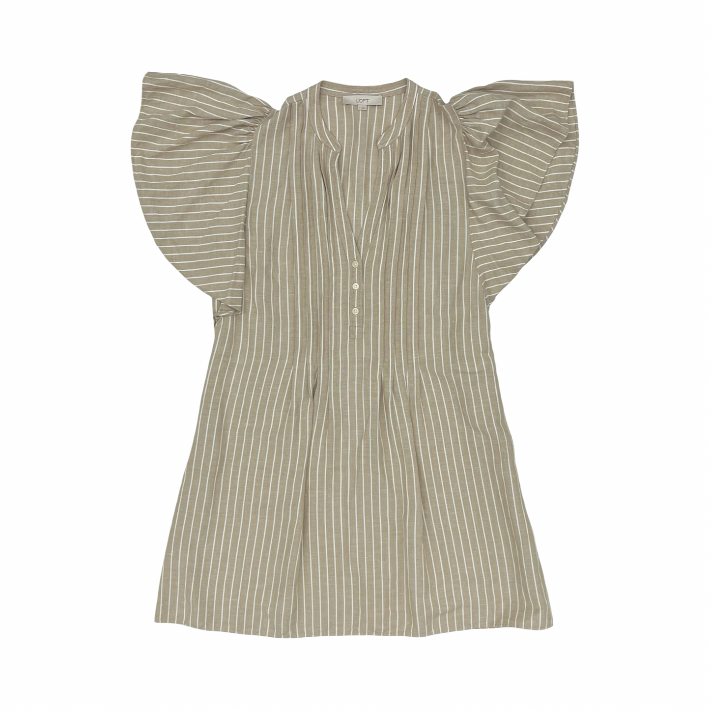 Dress Party Short By Loft In Tan & White, Size: L