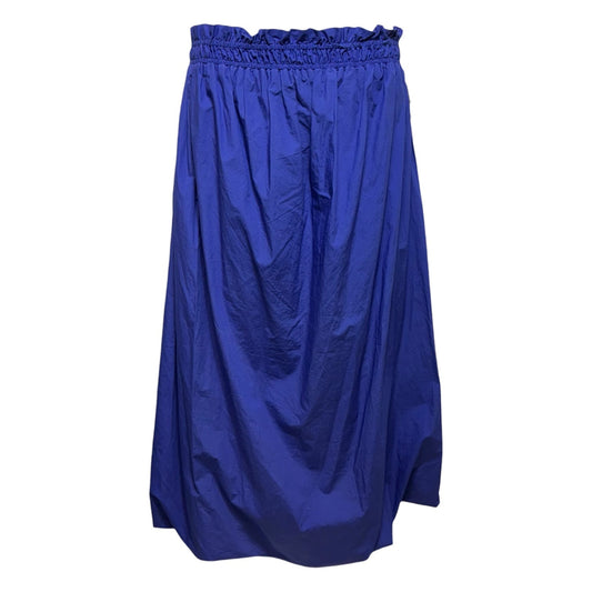 Bubble-Hem Maxi Skirt By Maeve In Blue, Size: S