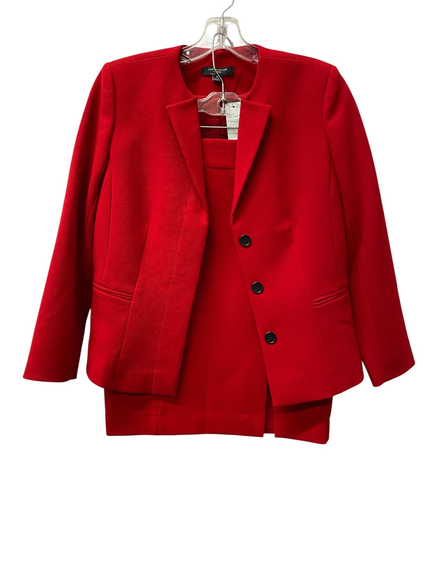 Skirt Suit 2Pc By Ann Taylor In Red, Size:4P