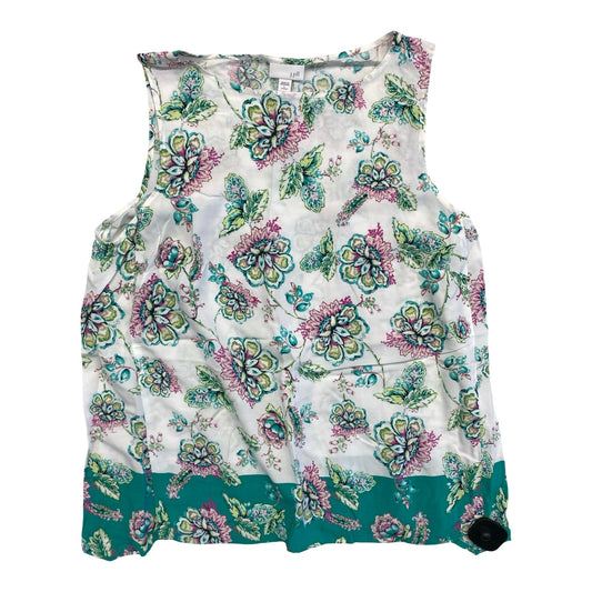 Top Sleeveless By J. Jill In Floral Print, Size:Lp