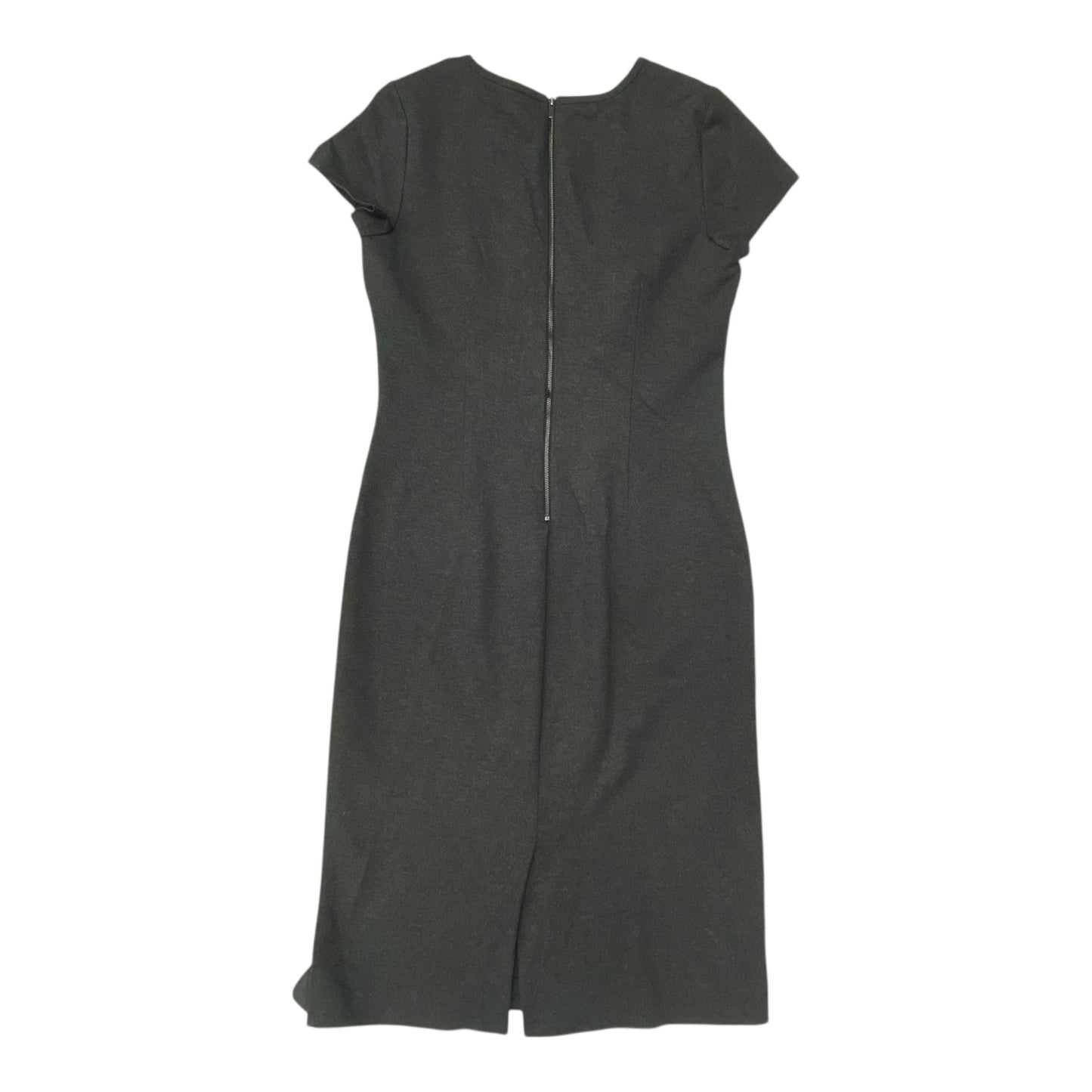 Dress Casual Midi By Ann Taylor In Grey, Size:M