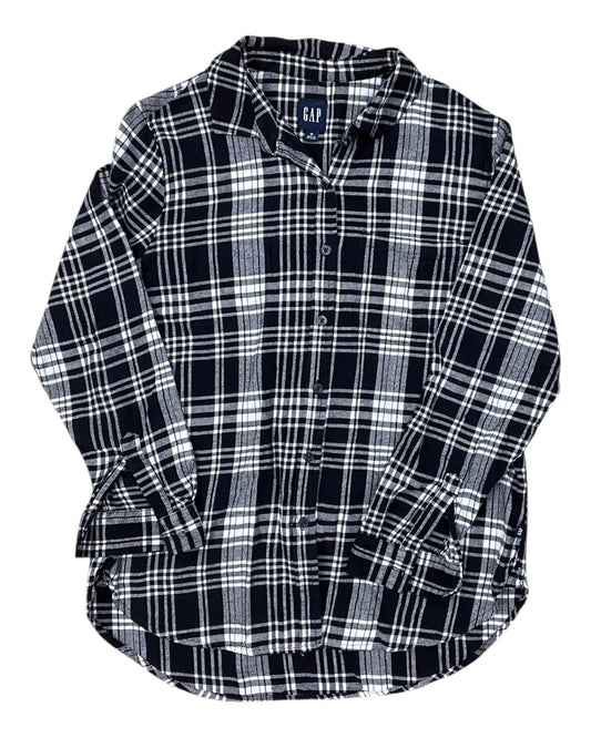 Blouse Ls By Gap In Black & White, Size:M