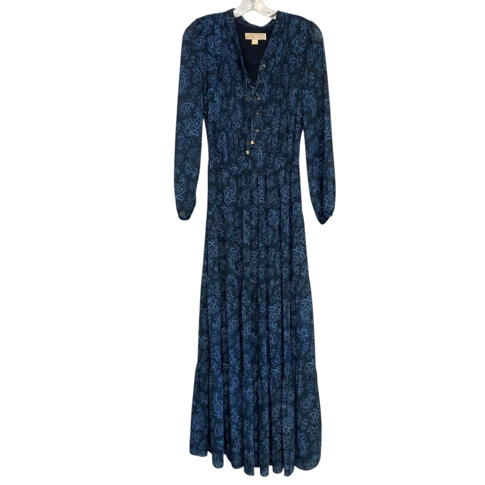 Dress Casual Maxi By Michael By Michael Kors In Blue, Size:Xs Dress Casual Maxi By Michael By Michael Kors In Blue, Size:Xs