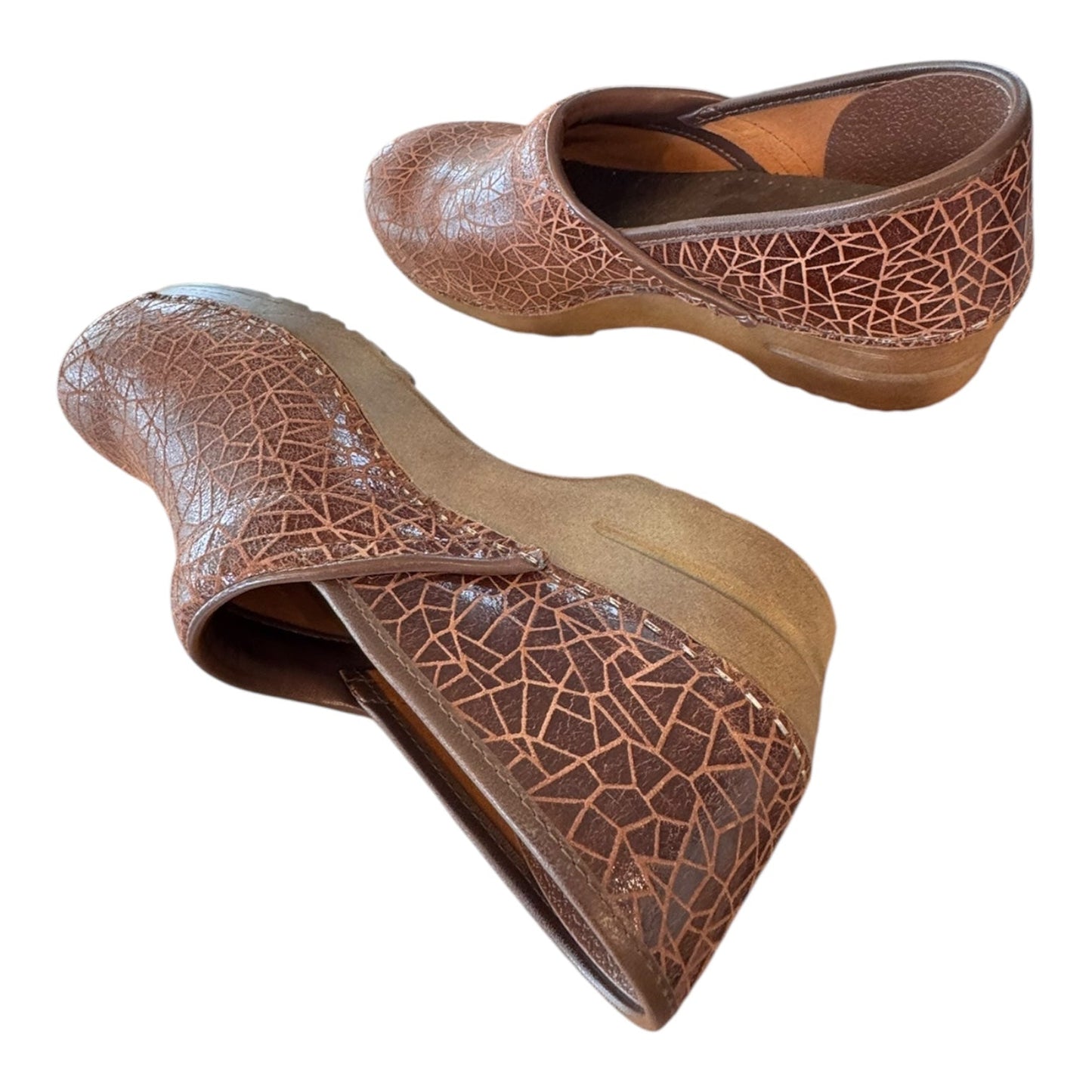Shoes Heels Block By Sanita In Brown, Size:9.5