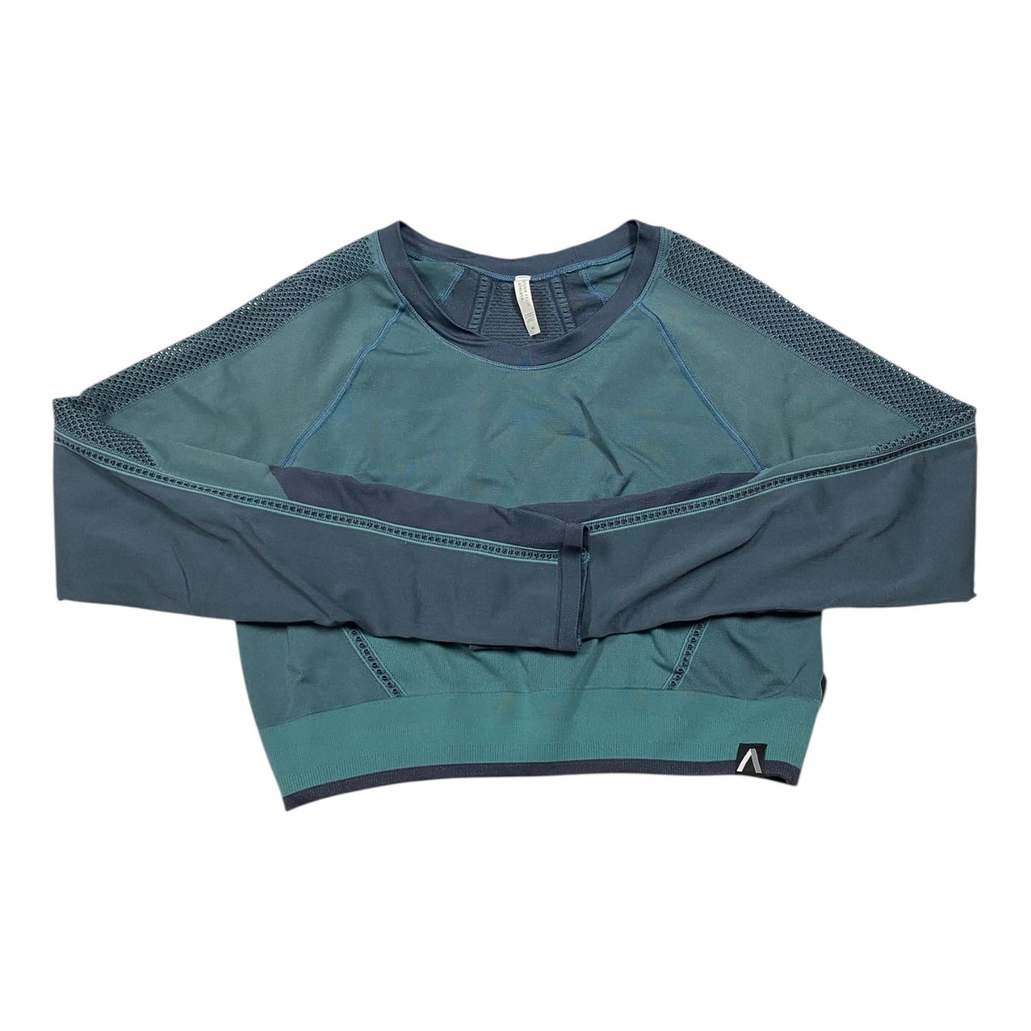 Athletic Top Ls Collar By Athleta In Teal, Size:Xl