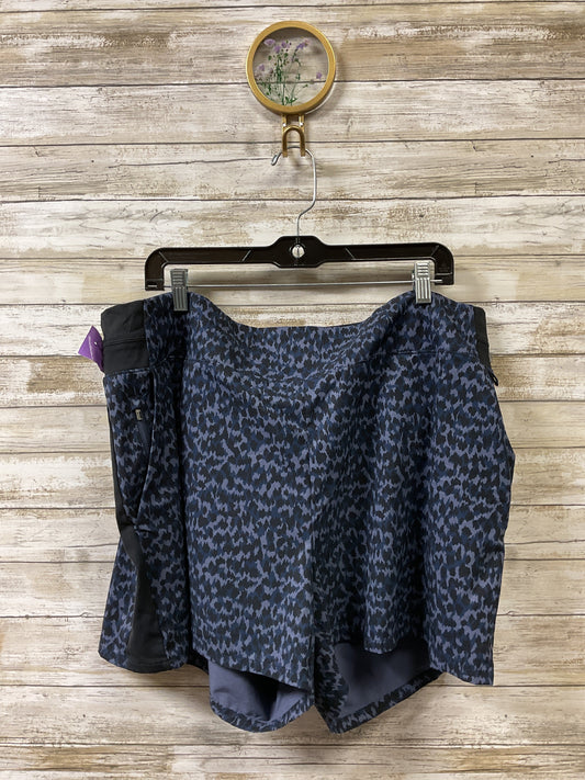 Athletic Shorts By Athleta In Black & Blue, Size:20