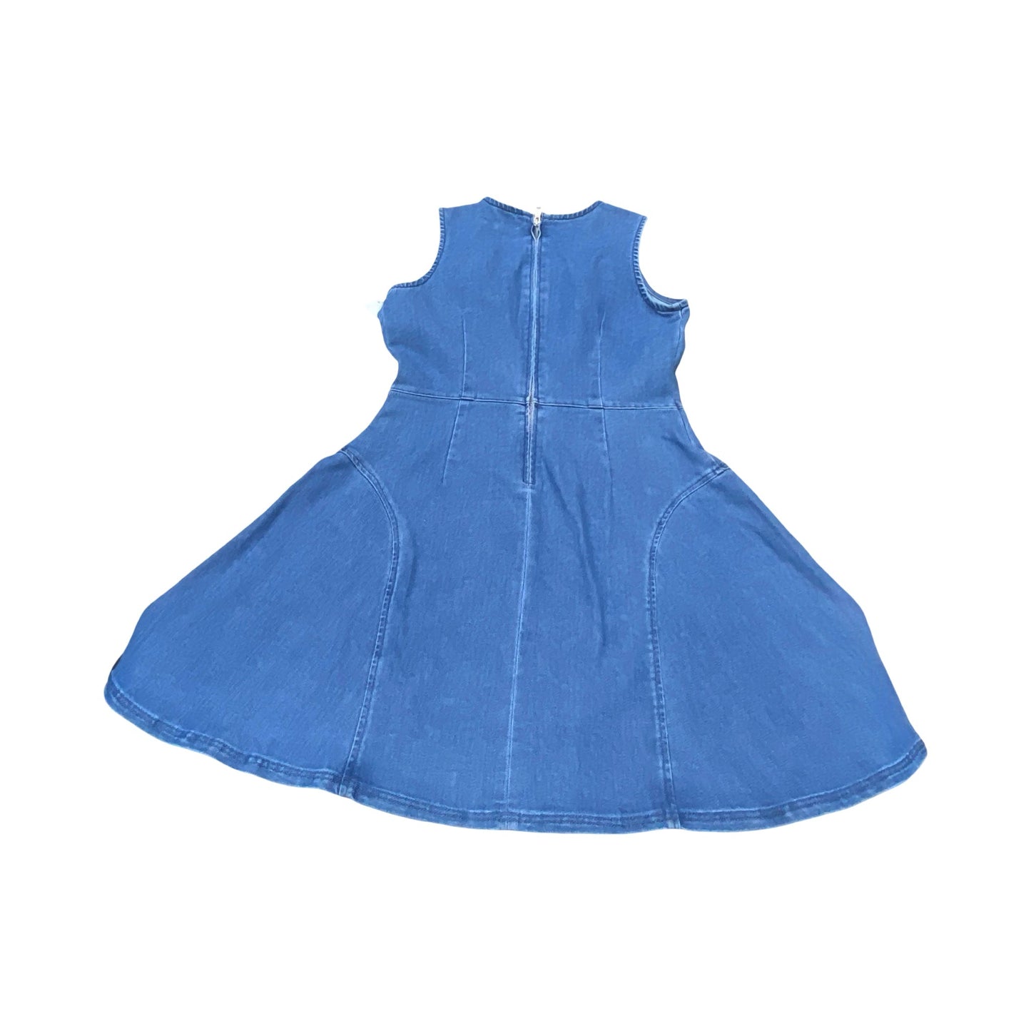 Dress Casual Midi By 7 For All Mankind In Blue Denim, Size:M