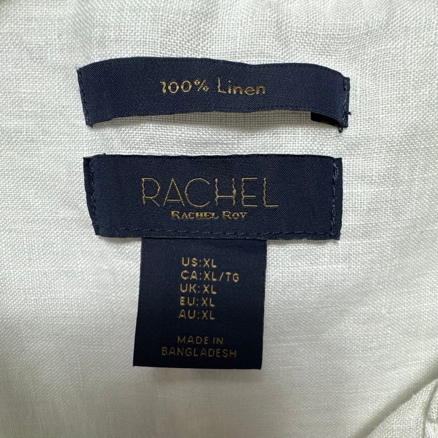 Linen Top Short Sleeve By Rachel Roy In White, Size: Xl