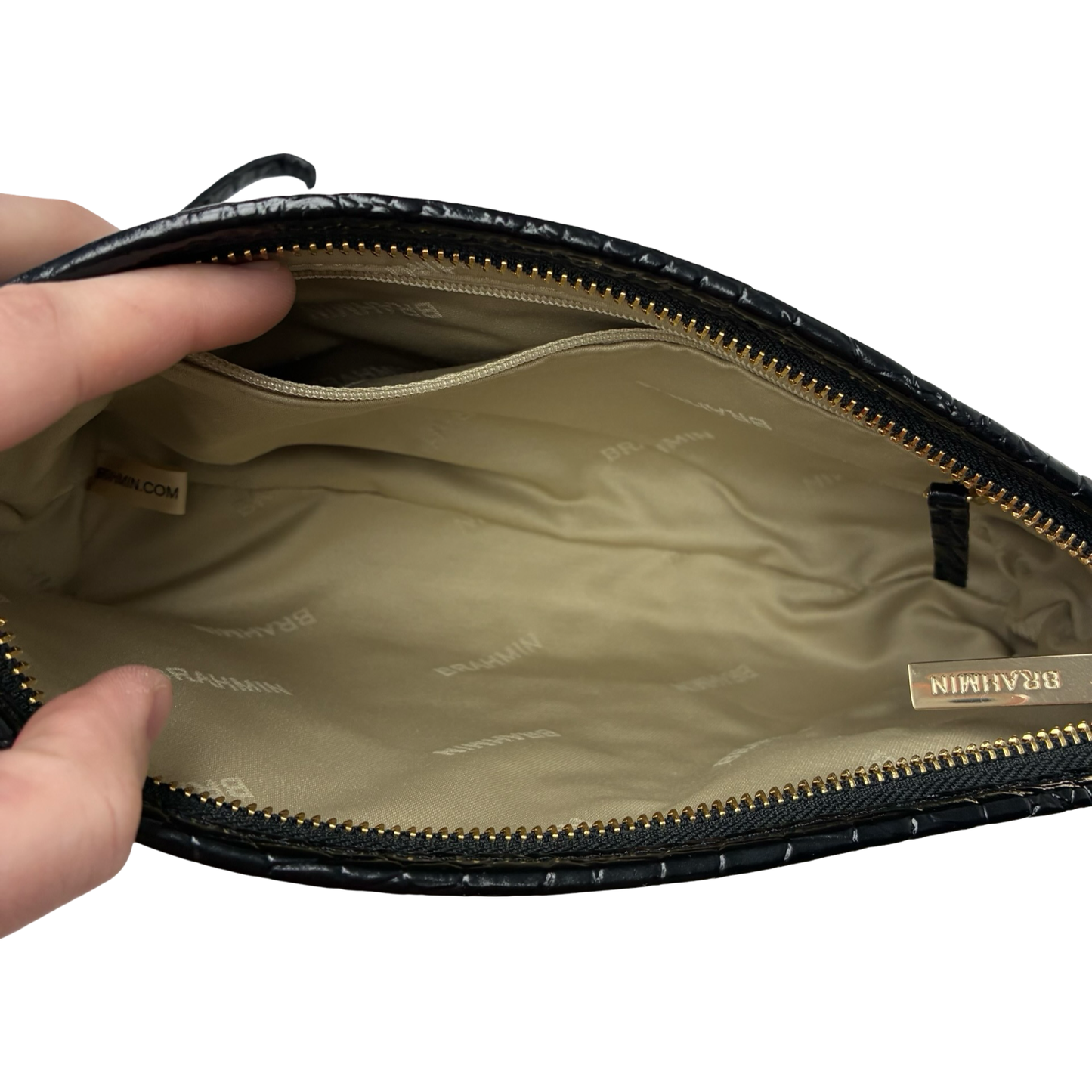 Wristlet Designer By Brahmin In Black, Size:Medium