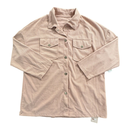 Jacket Shirt By Emery Rose In Pink, Size:S
