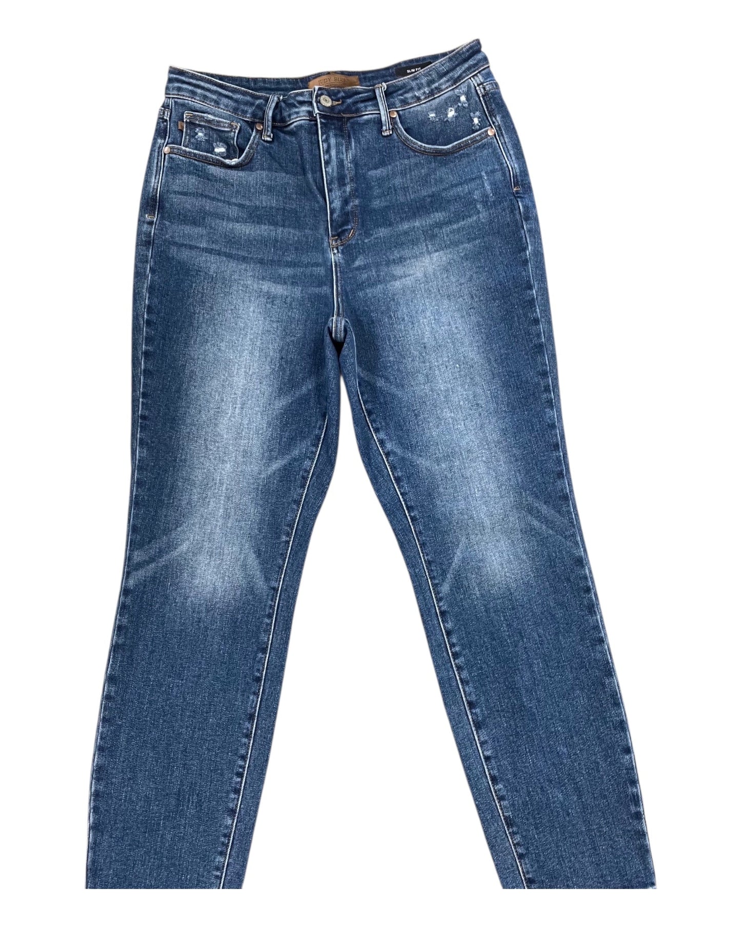 Jeans Skinny By Judy Blue In Blue Denim, Size:14