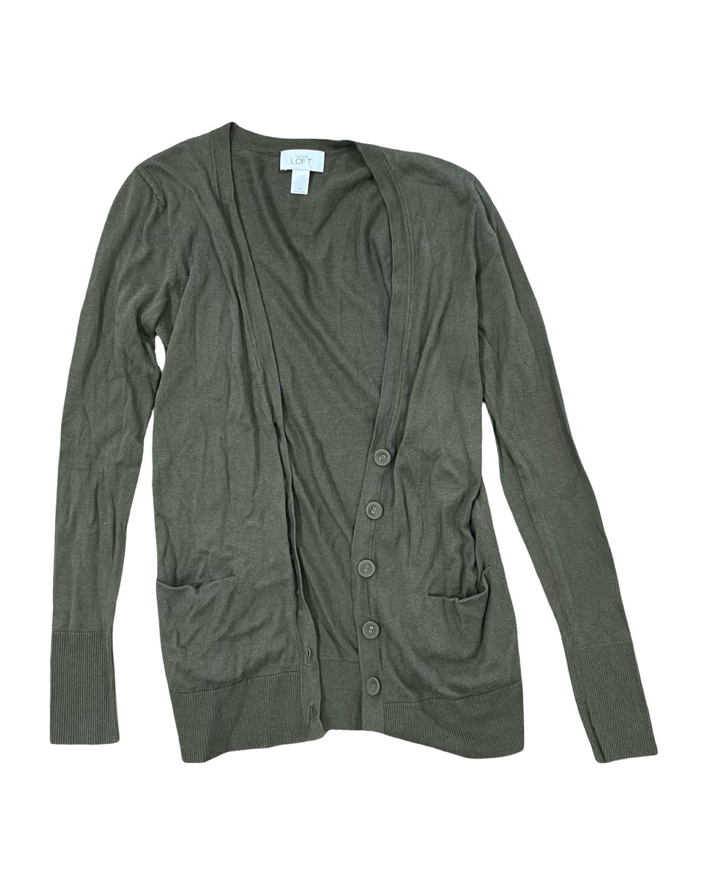 Cardigan By Loft In Green, Size:S