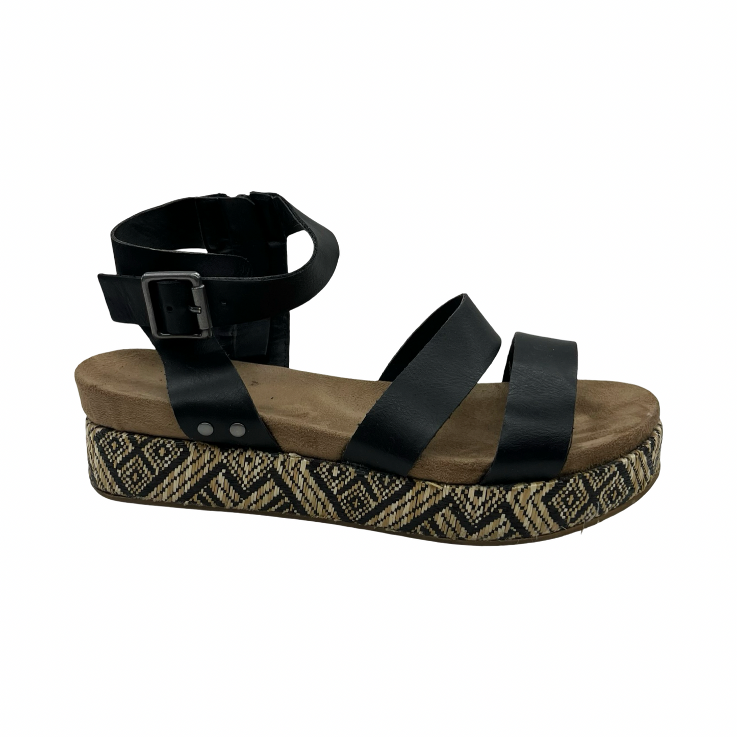 Sandals Heels Platform By Clothes Mentor In Black, Size:7