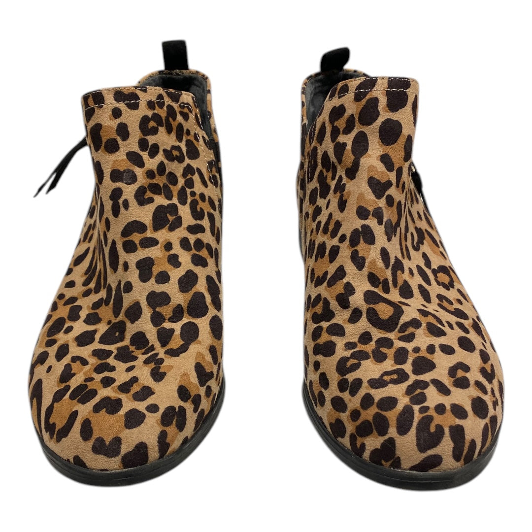 Boots Ankle Heels By Dr Scholls In Animal Print, Size:8.5