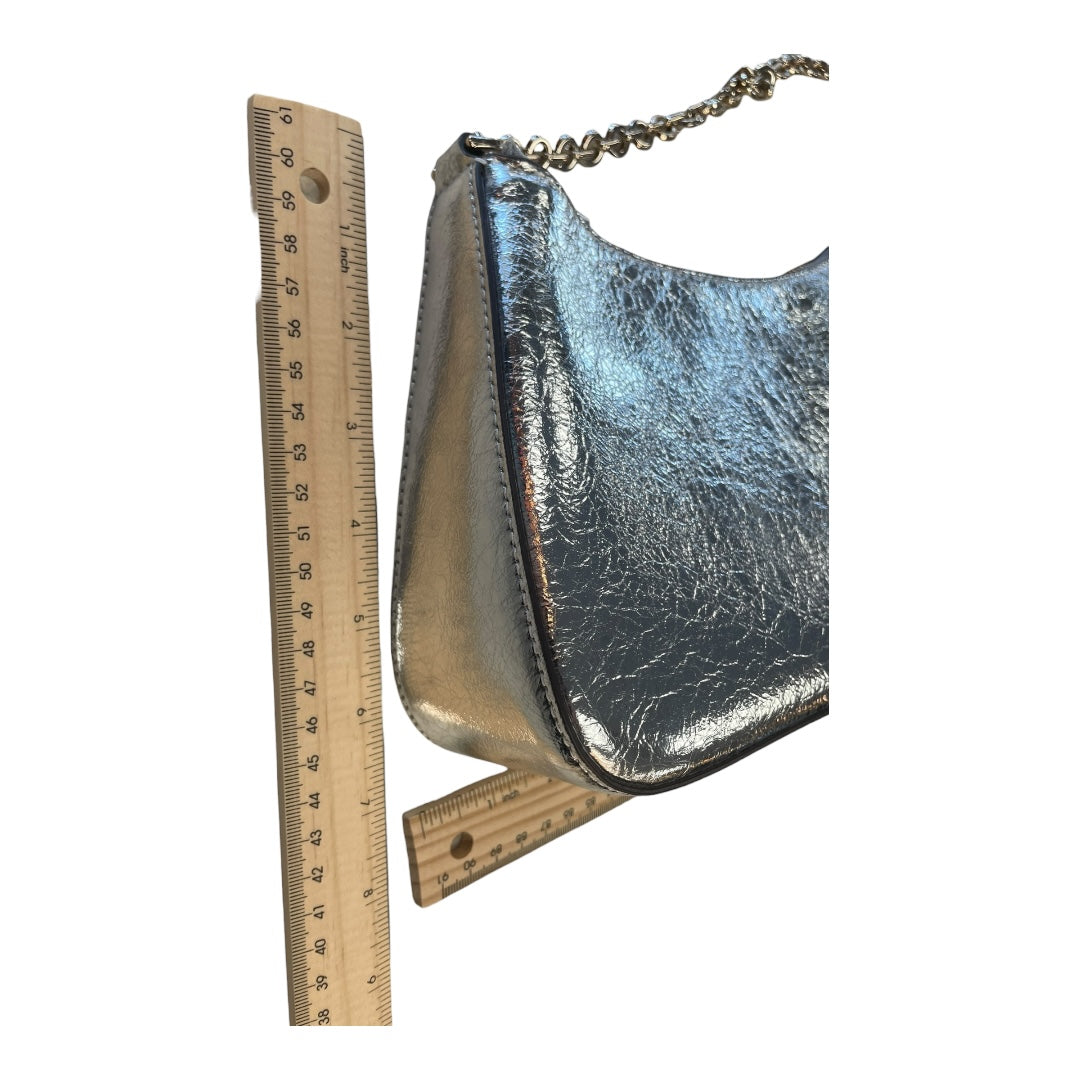 Handbag Designer By Kate Spade In Silver, Size:Small