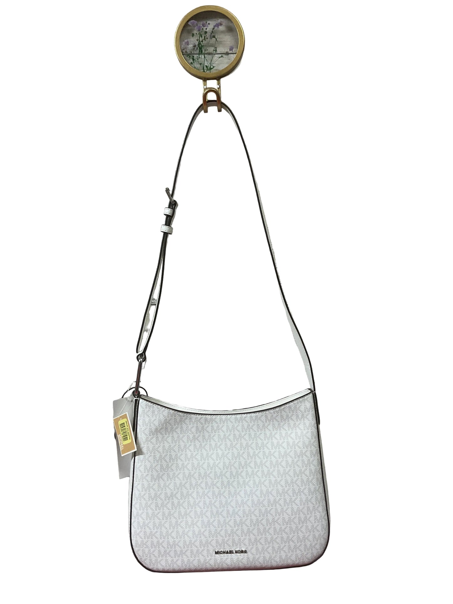 Handbag Designer By Michael Kors In White, Size:Medium