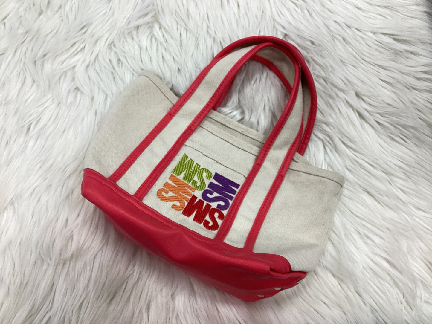 Handbag By Steve Madden In Pink & Tan, Size:Small