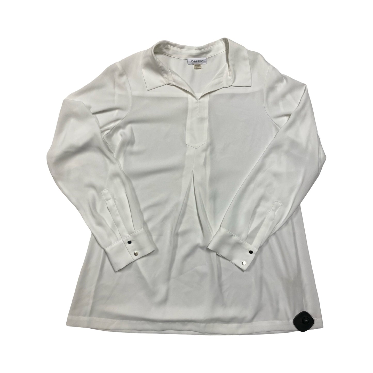 Top Ls By Calvin Klein In White, Size:L