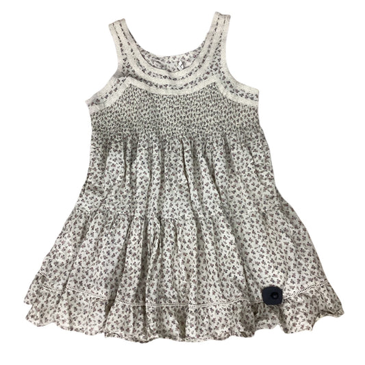 Dress Casual Short By Lucky Brand In Cream & Purple, Size:Xl