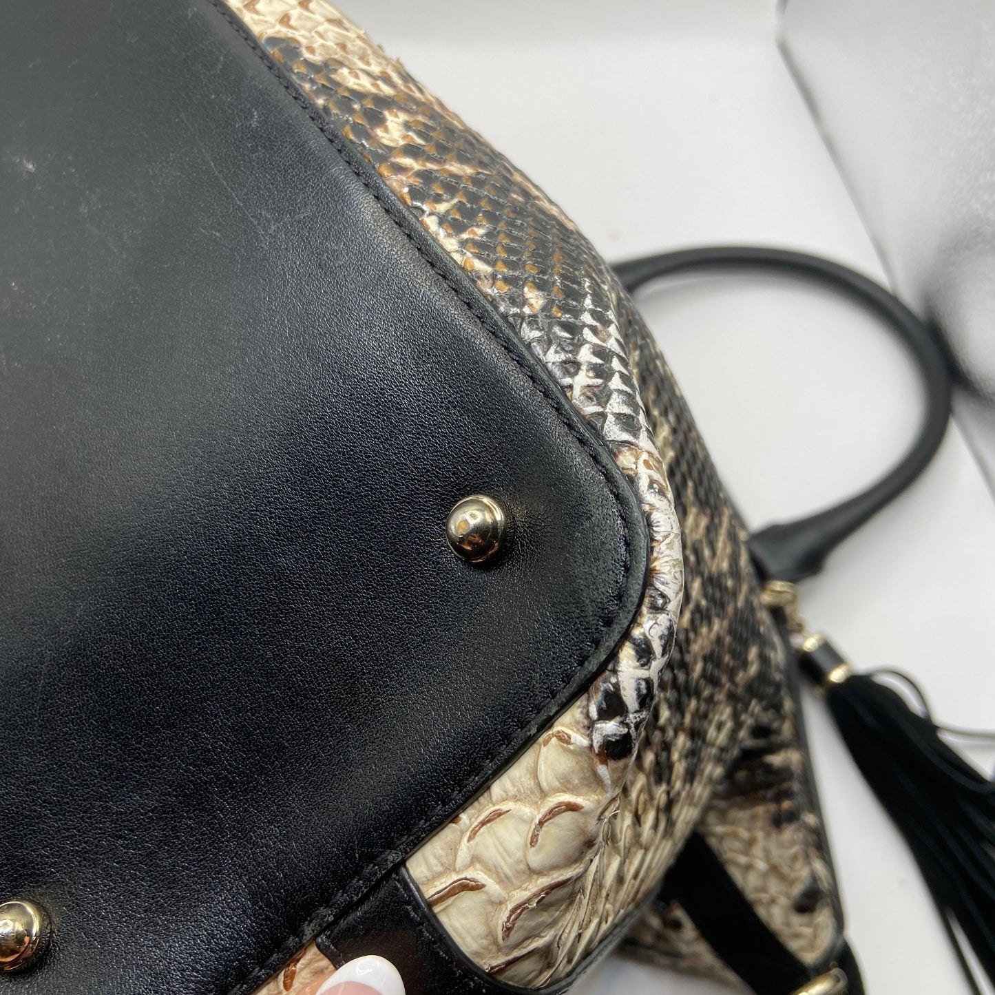 Handbag Designer By Brahmin, Size: Large