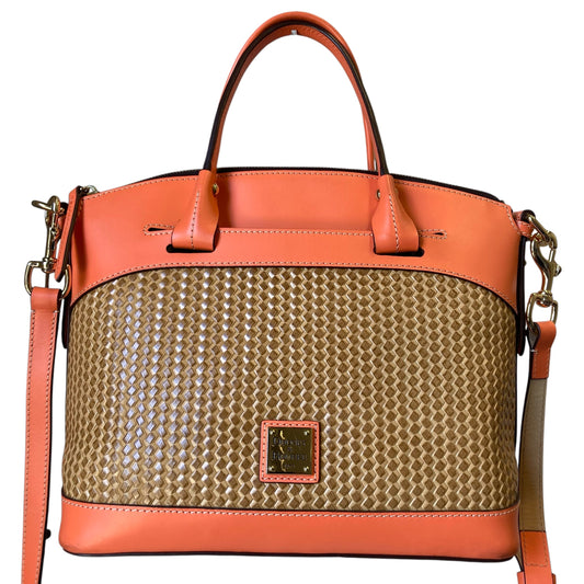 Crossbody Designer By Dooney And Bourke In Orange & Tan, Size:Medium