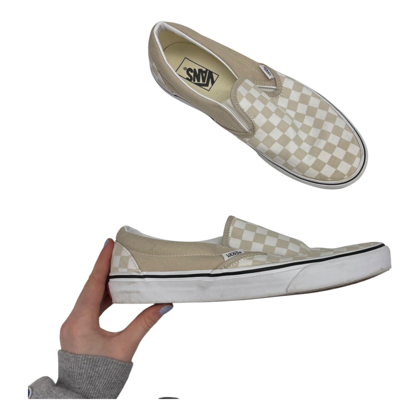 Shoes Sneakers By Vans In Tan & White, Size:11