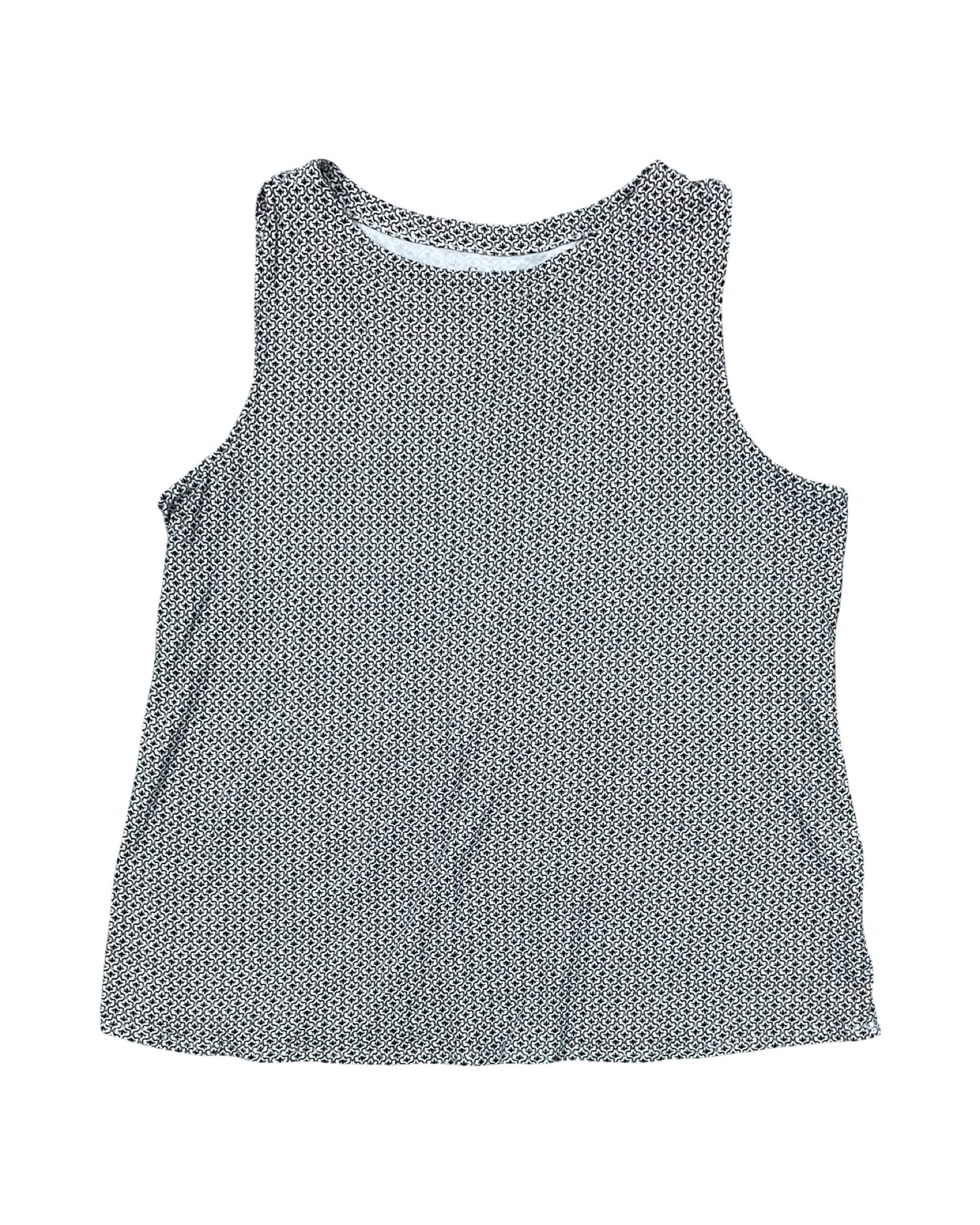 Tank Top By Croft And Barrow In Black & White, Size:1X
