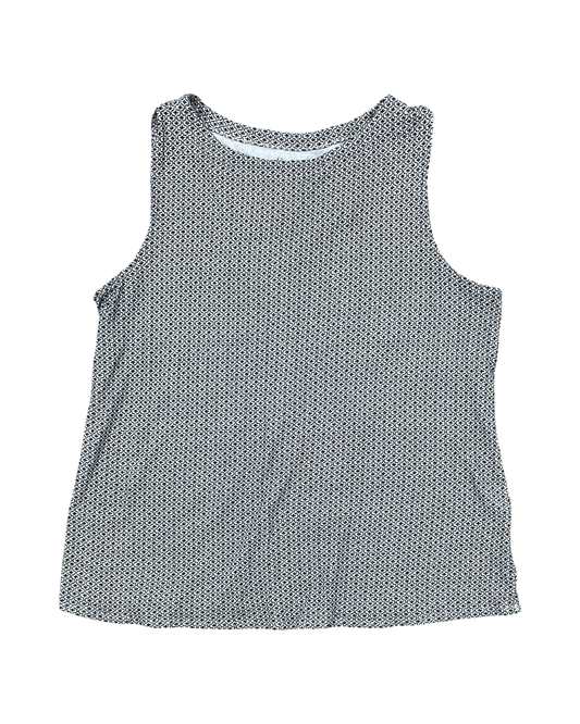 Tank Top By Croft And Barrow In Black & White, Size:1X