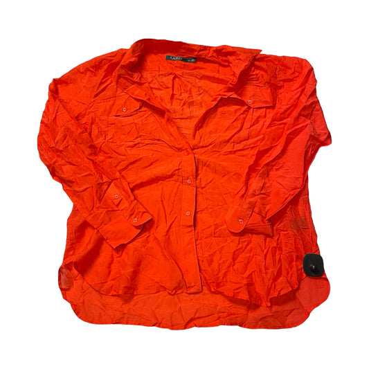 Top Ls By Lauren By Ralph Lauren In Orange, Size:Xl